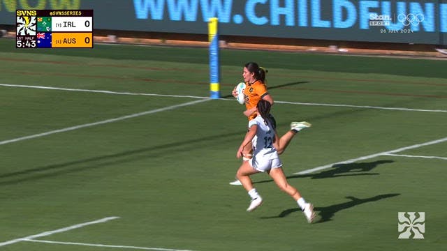 Perth SVNS Women's Finals: C Caslick Opening Try vs Ireland