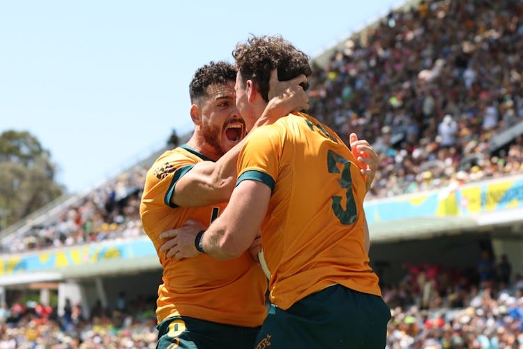 Australia knocked out Fiji in the semi-finals to return to the Final. Photo: Getty Images