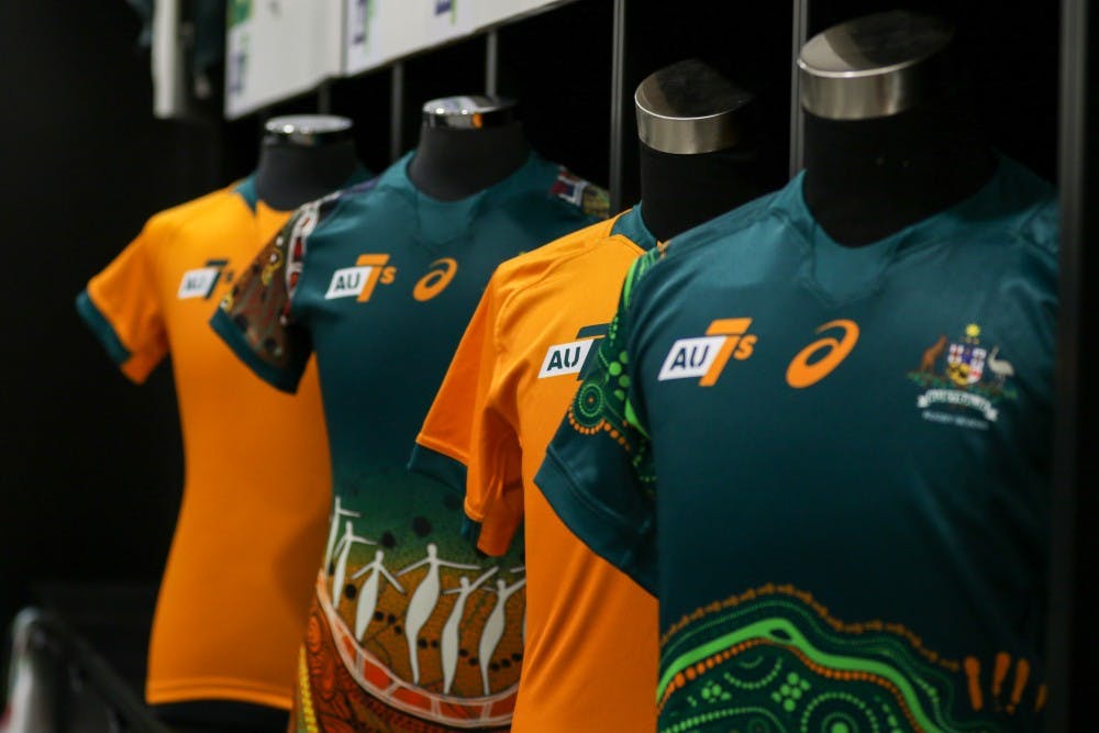 The Australian Sevens sides have confirmed new jerseys for the World Series. Photo: Rugby Australia/ Harrison Wakeling