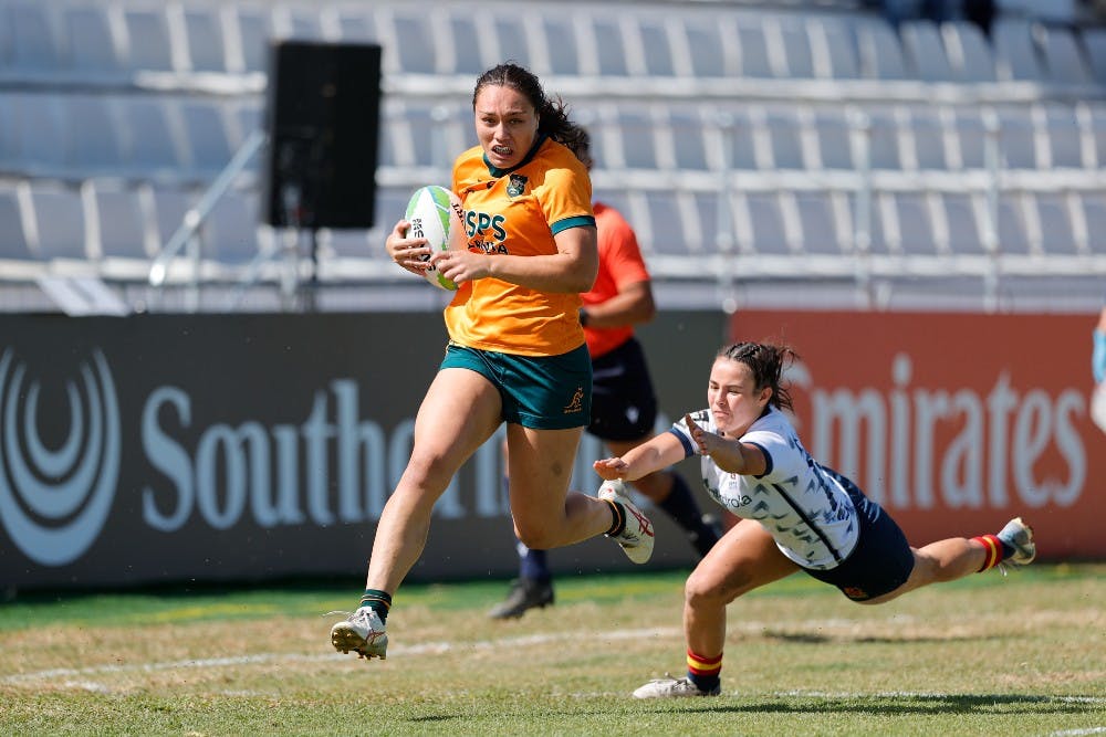 Bienne Terita impressed as the Aussies dominated day one in Cape Town. Photo: World Rugby