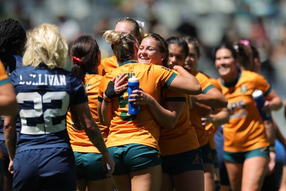 The Aussie Sevens have survived a red card and multiple injuries to take out Cape Town. Photo: World Rugby